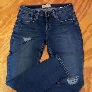 Silver Jeans Women's Distressed Blue Skinny Jeans